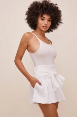 Marika Tie Waist Shorts -Astr The Label Shop ACP7211 OFFWHITE 3