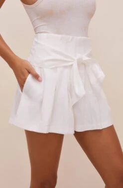 Marika Tie Waist Shorts -Astr The Label Shop ACP7211 OFFWHITE 5