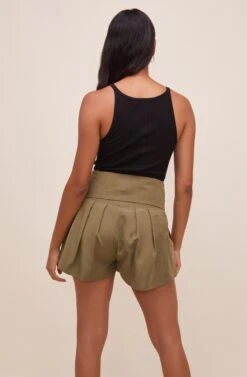 Marika Tie Waist Shorts -Astr The Label Shop ACP7211 OLIVE 6