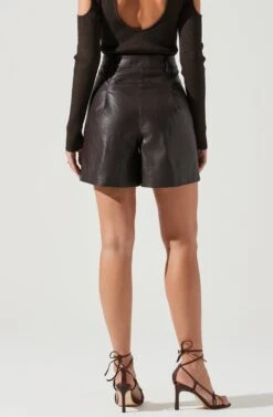 Wilma Faux Leather Shorts 18 Wilma Faux Leather Shorts -Astr The Label Shop ACP7242 DARKBROWN 1904