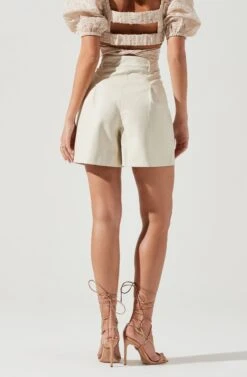 Wilma Faux Leather Shorts 24 Wilma Faux Leather Shorts -Astr The Label Shop ACP7242 IVORY 1484