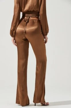 Veira Satin Tie Waist Pants -Astr The Label Shop ACP7244 MOSS 1865