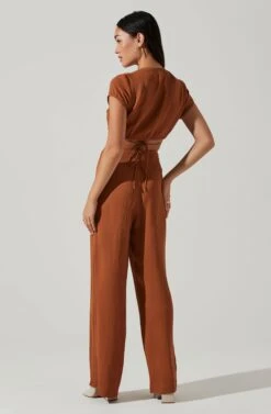Sayla Wide Leg Pants -Astr The Label Shop ACP7246TX CARAMEL 4