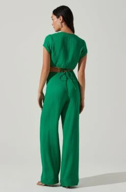 Sayla Wide Leg Pants -Astr The Label Shop ACP7246TX GREEN 4