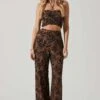 Sayla Wide Leg Abstract Print Pants -Astr The Label Shop ACP7246 BLACKRUSTPRINT 1
