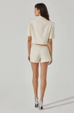 Amiah High Waist Shorts -Astr The Label Shop ACP7247T CREAM 4