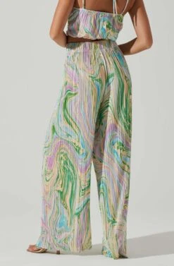 Savine Ruched Tie Dye Pants -Astr The Label Shop ACP7259P GREENSWIRL 4