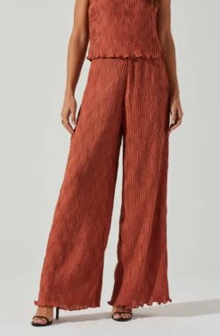 Janesa Wide Leg Pants -Astr The Label Shop ACP7267 RUST 2