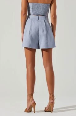 Jacinta High Waist Shorts -Astr The Label Shop ACP7268 SLATEBLUE 4