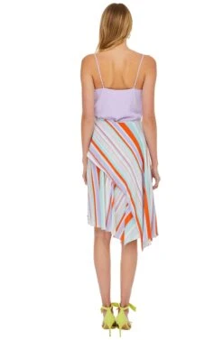 Palette Skirt -Astr The Label Shop ACS9009 POP ORANGE STRIPE 03