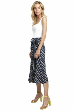 Teagan Striped Midi Skirt -Astr The Label Shop ACS9015 PURPLE YELLOW STRIPE 02