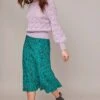 Pamela Leopard Midi Skirt -Astr The Label Shop ACS9022B GREEN LILAC LEOPARD 4A