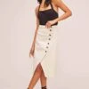 Eileen Midi Skirt -Astr The Label Shop ACS9026 NATURAL 2A