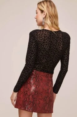 Come Slither Mini Skirt -Astr The Label Shop ACS9030 RUBY PYTHON 4