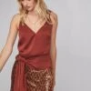 Tai Sequin Skirt -Astr The Label Shop ACS9037 RUST GOLD SEQUINS 2