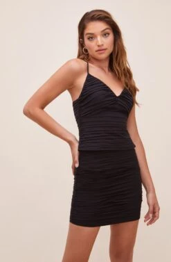 Reanna Pleated Mini Skirt -Astr The Label Shop ACS9060 BLACK 2