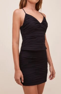 Reanna Pleated Mini Skirt -Astr The Label Shop ACS9060 BLACK 4