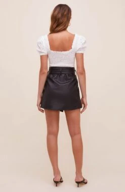 Briar Faux Leather Skirt -Astr The Label Shop ACS9061 BLACK 5