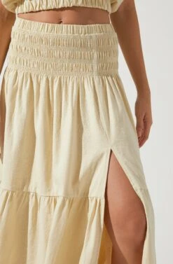 Perfect Oasis Tiered Midi Skirt -Astr The Label Shop ACS9062 VANILLA 2