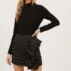All The Frills Ruffle Mini Skirt -Astr The Label Shop ACS9069 BLACK 3