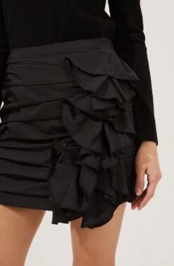 All The Frills Ruffle Mini Skirt -Astr The Label Shop ACS9069 BLACK 4