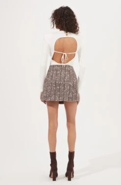 Christa Plaid Mini Skirt 10 Christa Plaid Mini Skirt -Astr The Label Shop ACS9073C BROWNMULTI 5