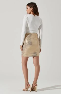 Dancing Queen Sequin Mini Skirt -Astr The Label Shop ACS9077 GOLD 5 ef3dfa0a 170d 48f8 8eee 1f10a728a603