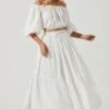 Balboa Tiered Maxi Skirt -Astr The Label Shop ACS9080 WHITE 1