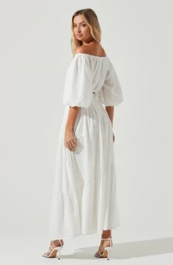 Balboa Tiered Maxi Skirt -Astr The Label Shop ACS9080 WHITE 3