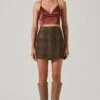 Brina Plaid Mini Skirt