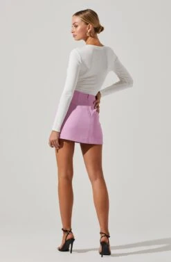 Laudine Mini Skirt -Astr The Label Shop ACS9110 PINK 6