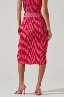 Alana Knit Pencil Midi Skirt 10 Alana Knit Pencil Midi Skirt -Astr The Label Shop ACS9113 PINKRED 4