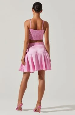 Ellery Ruffle Mini Skirt -Astr The Label Shop ACS9122 PINK 4