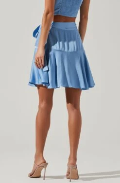 Ellery Ruffle Mini Skirt -Astr The Label Shop ACS9122 SKYBLUE 4