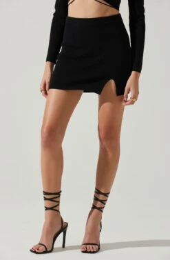 Raven Mini Skirt -Astr The Label Shop ACS9127 BLACK 3