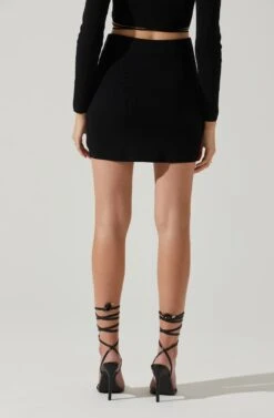 Raven Mini Skirt -Astr The Label Shop ACS9127 BLACK 4