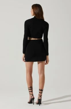 Raven Mini Skirt -Astr The Label Shop ACS9127 BLACK 6