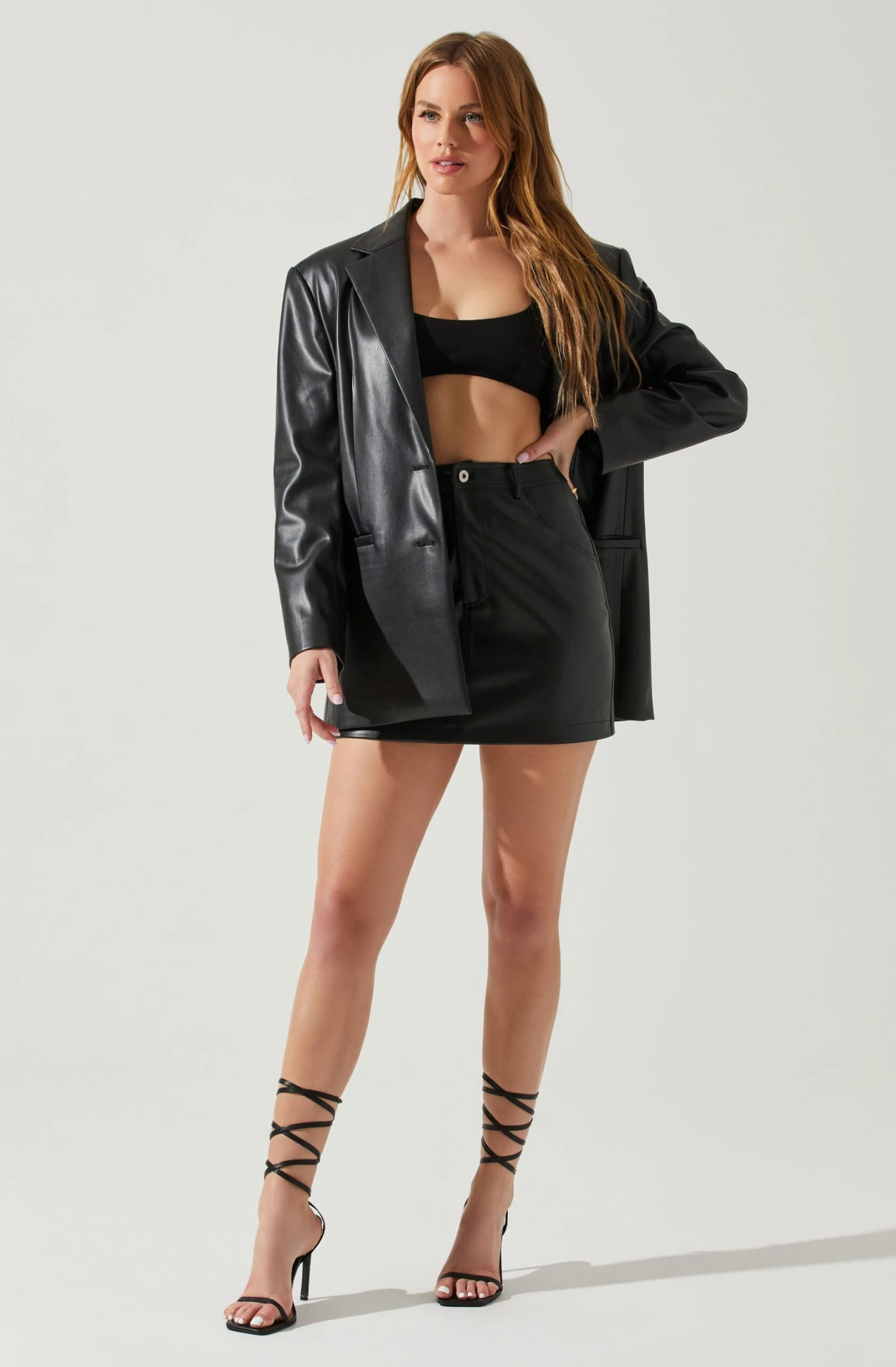 Ezra Faux Leather Mini Skirt 5 Ezra Faux Leather Mini Skirt - Image 3