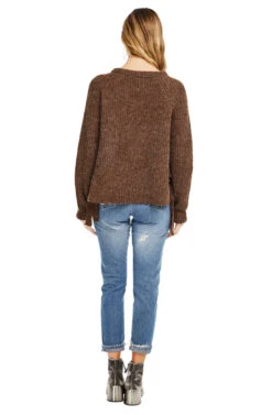Lexie Side Tie Knit Sweater 13 Lexie Side Tie Knit Sweater -Astr The Label Shop ACT12352 BROWN 03