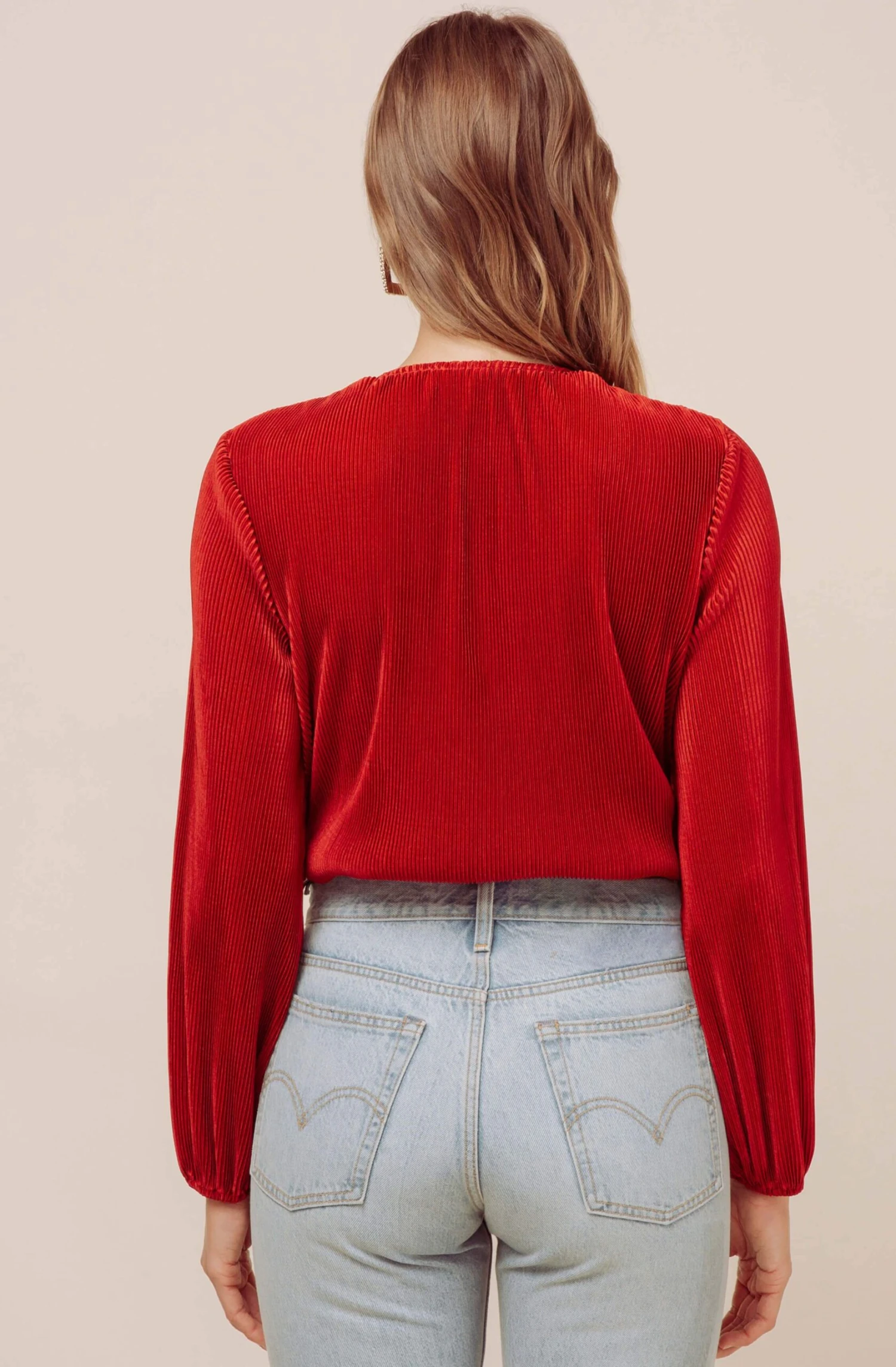 Long Sleeve Plisse Bodysuit 8 Long Sleeve Plisse Bodysuit - Image 6