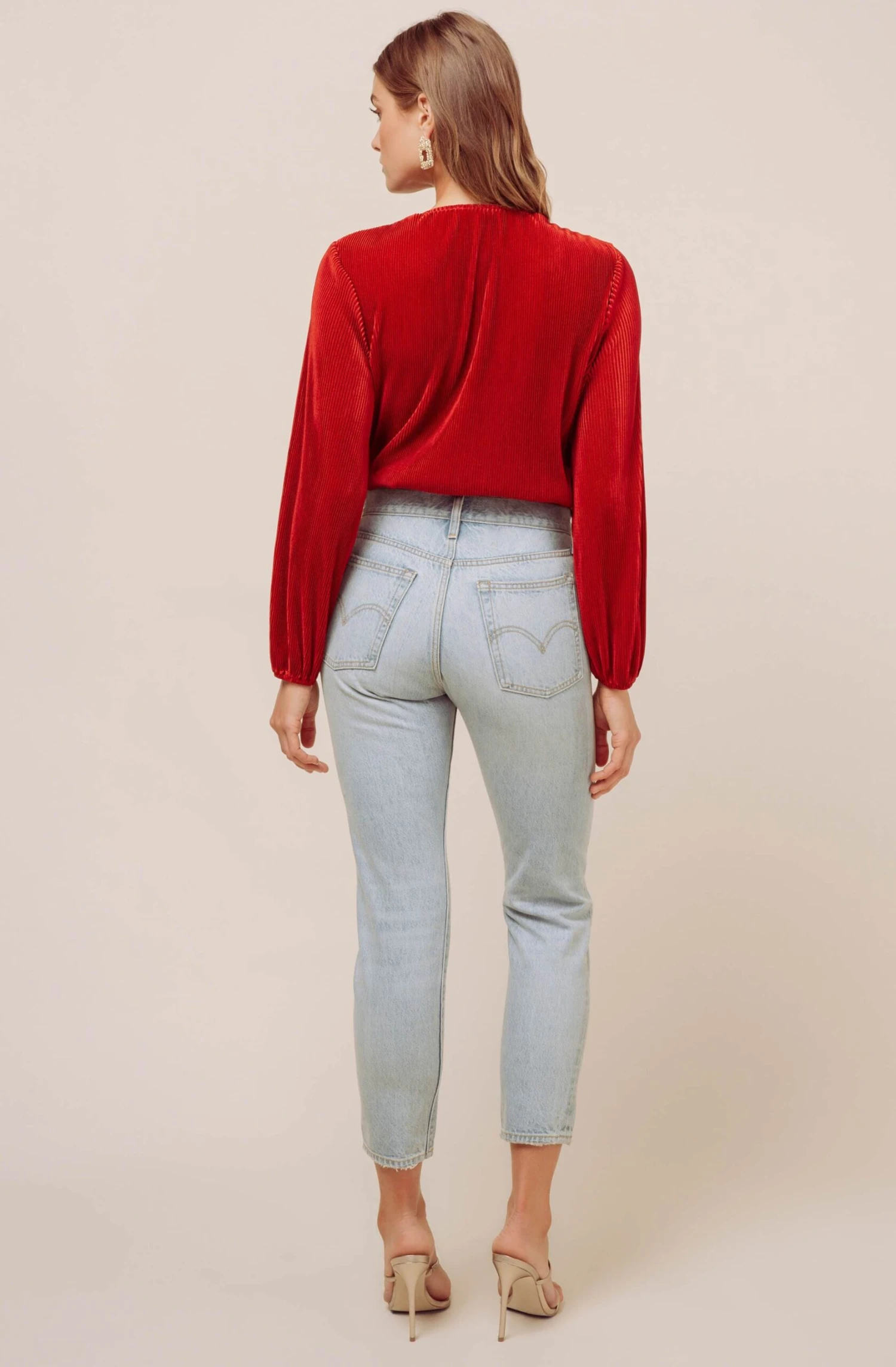 Long Sleeve Plisse Bodysuit 7 Long Sleeve Plisse Bodysuit - Image 5