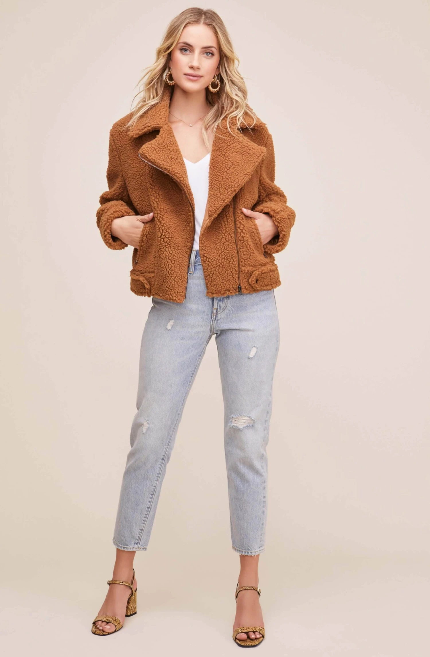 Faux Shearling Moto Jacket 4 Faux Shearling Moto Jacket - Image 2