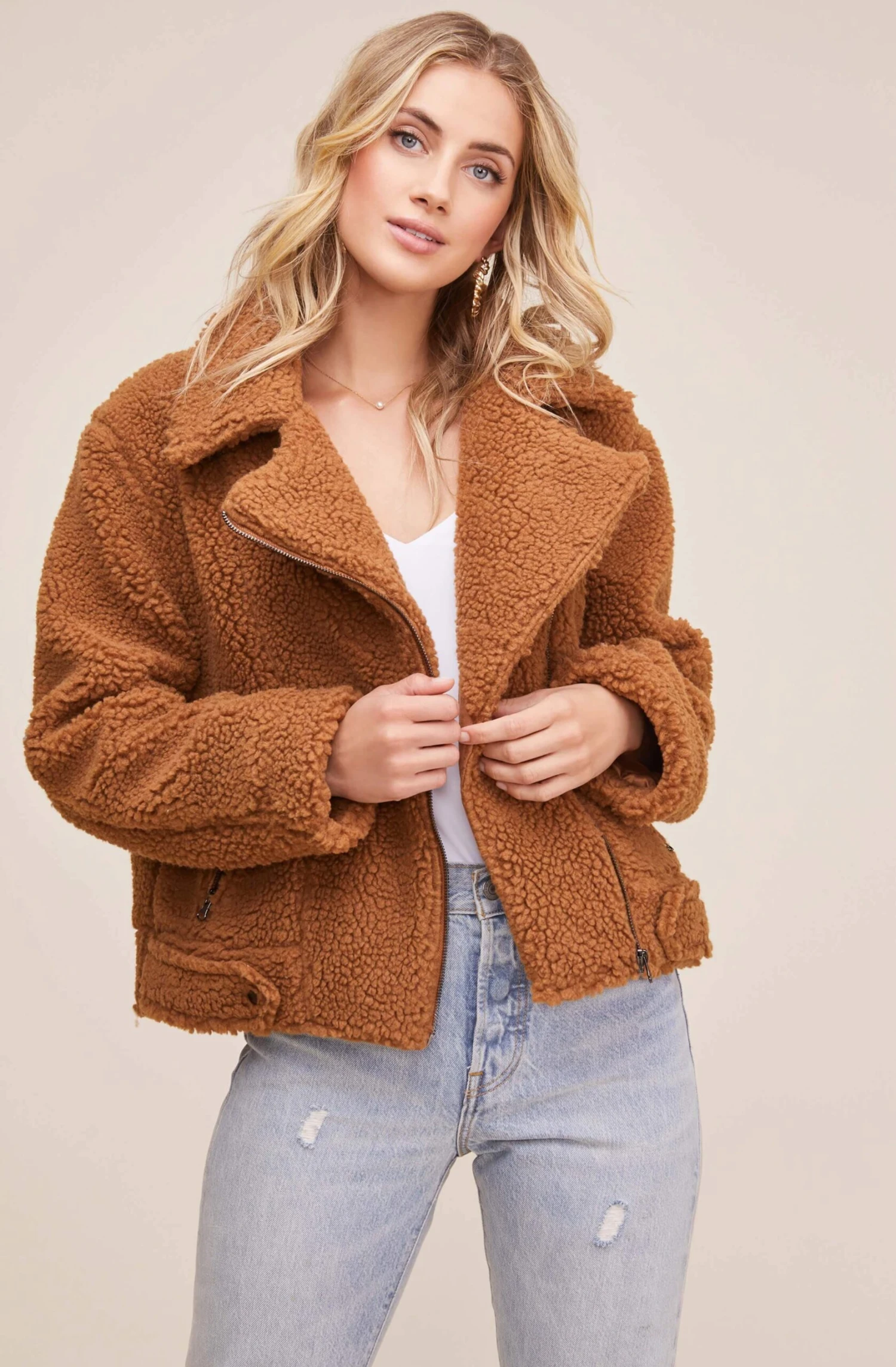 Faux Shearling Moto Jacket 3 Faux Shearling Moto Jacket