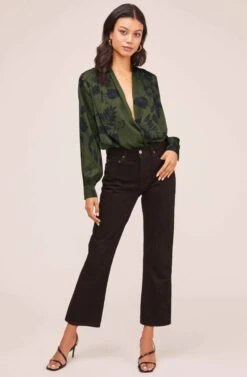 Melbourne Floral Bodysuit -Astr The Label Shop ACT13952 GREEN FLORAL 1