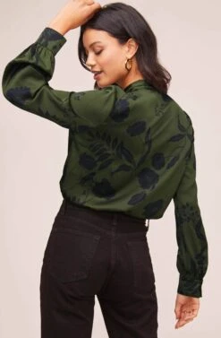 Melbourne Floral Bodysuit -Astr The Label Shop ACT13952 GREEN FLORAL 4