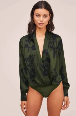 Melbourne Floral Bodysuit -Astr The Label Shop ACT13952 GREEN FLORAL 5