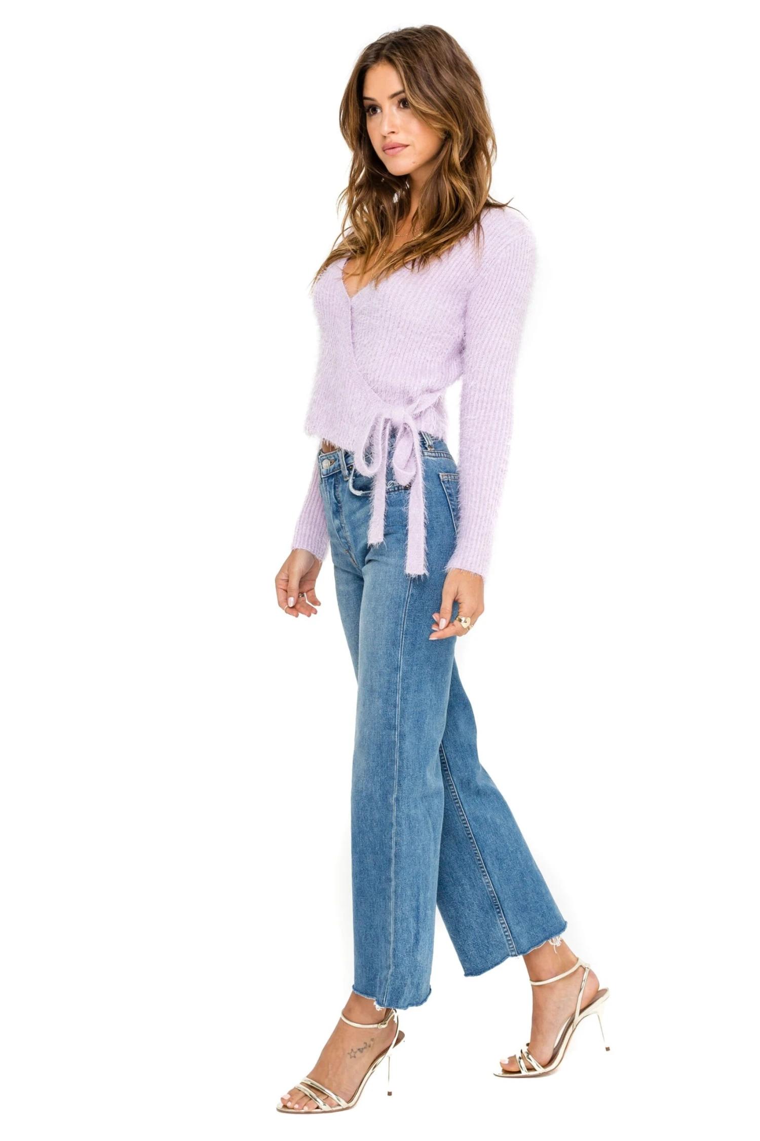 Wrap Front Fuzzy Sweater 5 Wrap Front Fuzzy Sweater - Image 3