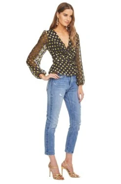 Tonic Top 8 Tonic Top -Astr The Label Shop ACT15121 BLACK GOLD DOT 02