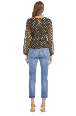 Tonic Top 9 Tonic Top -Astr The Label Shop ACT15121 BLACK GOLD DOT 03