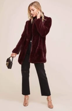 Cleo Coat -Astr The Label Shop ACT15125 PLUM 2